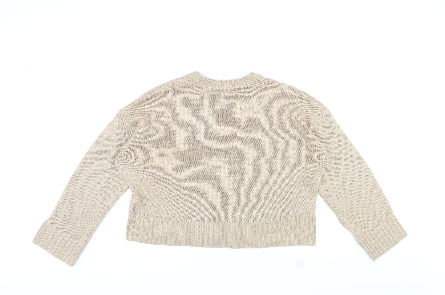 Womens UK Size M New Look Beige Pullover Jumper