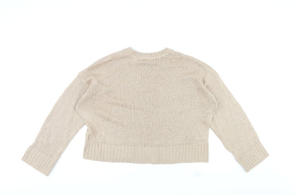Womens UK Size M New Look Beige Pullover Jumper