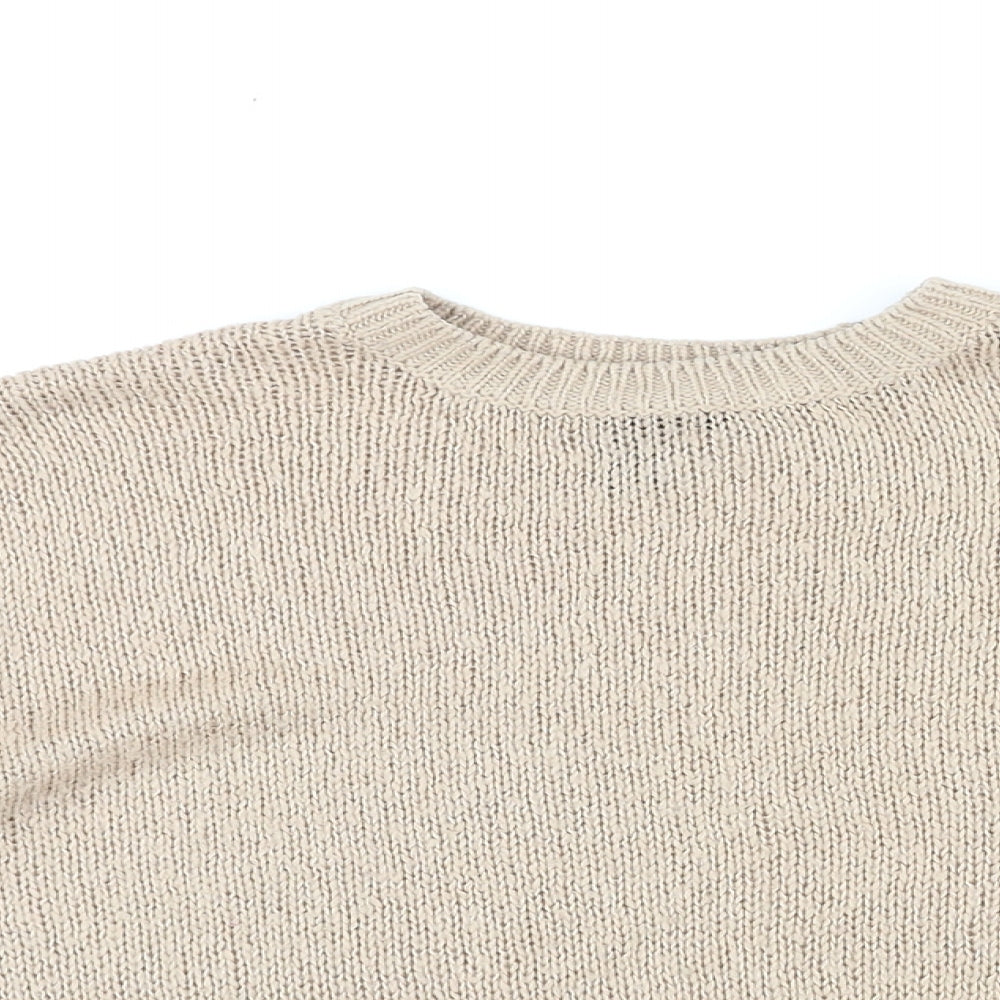 Womens UK Size M New Look Beige Pullover Jumper