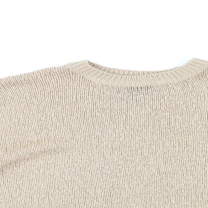 Womens UK Size M New Look Beige Pullover Jumper