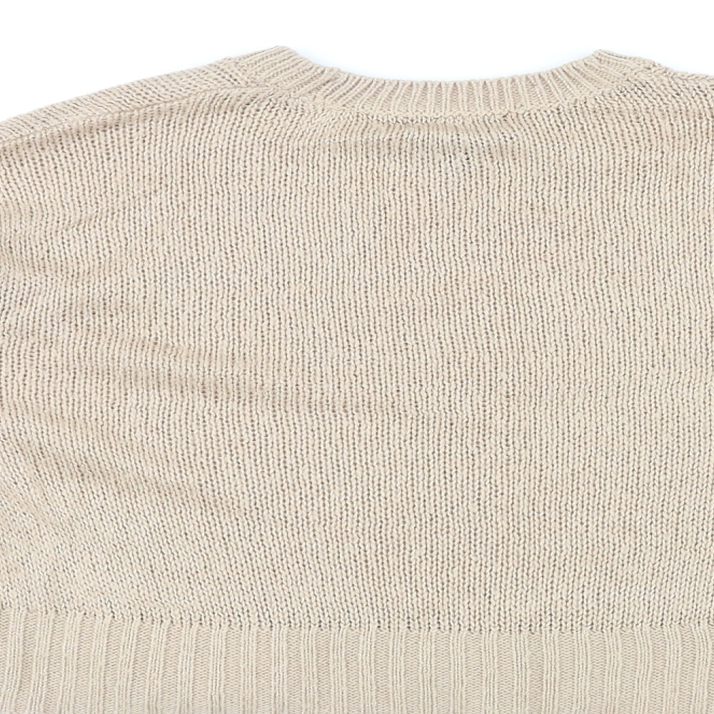 Womens UK Size M New Look Beige Pullover Jumper