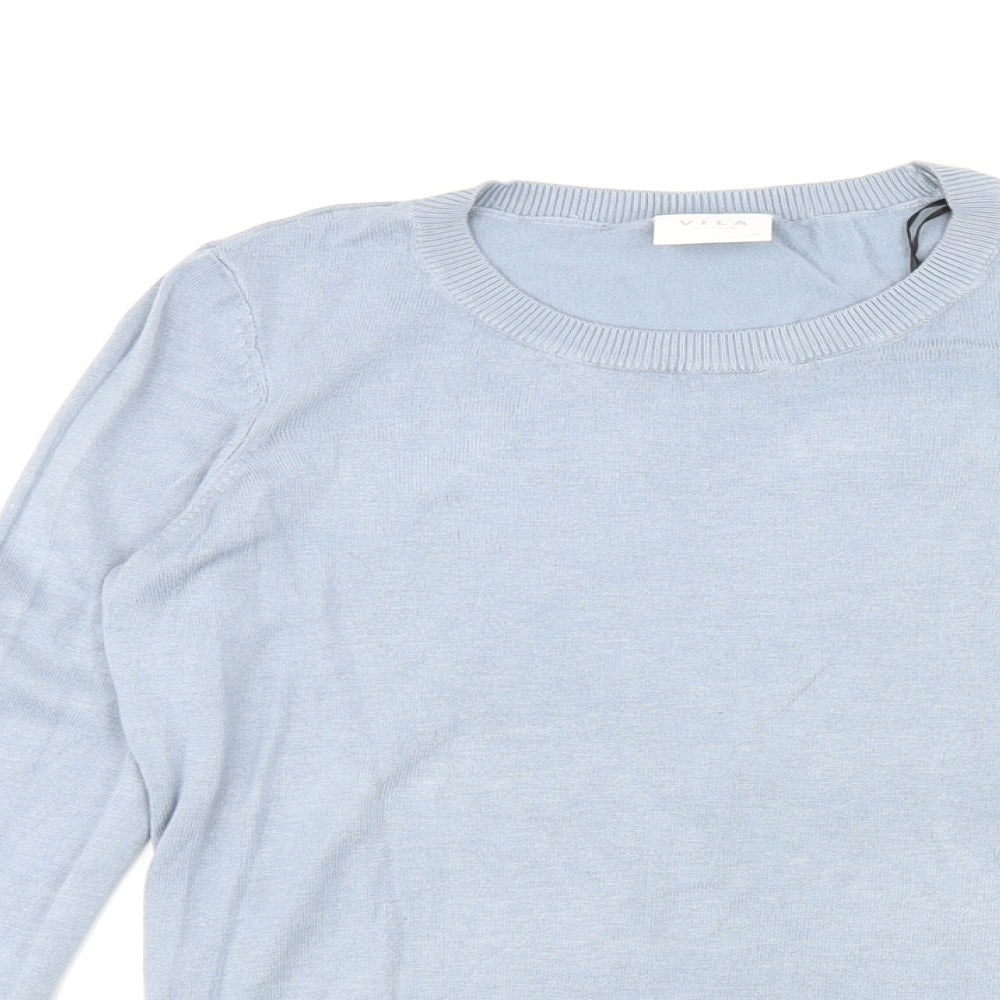 Womens UK Size M VILA Blue Pullover Jumper