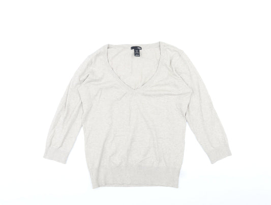 Womens UK Size M H&M Grey Pullover Jumper