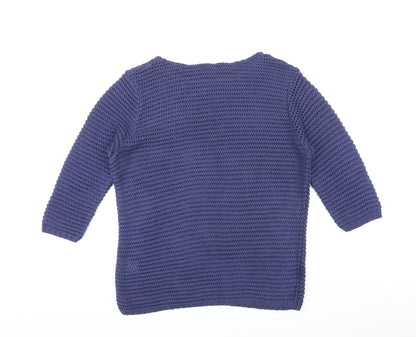 Womens UK Size M Damart Blue Pullover Jumper