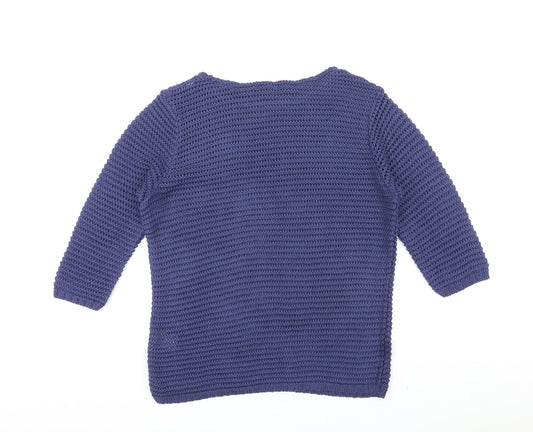 Womens UK Size M Damart Blue Pullover Jumper