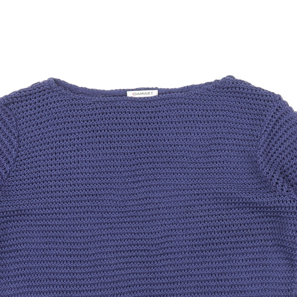 Womens UK Size M Damart Blue Pullover Jumper