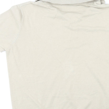 M&Co Mens Beige Cotton Polo Size L Collared Pullover