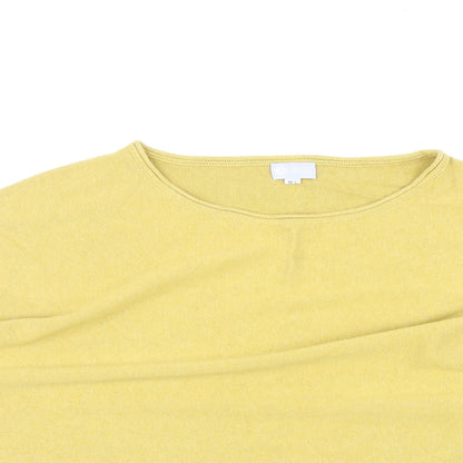 Creative Dezigns Womens Yellow Round Neck Cotton Pullover Jumper Size M - Size M-L