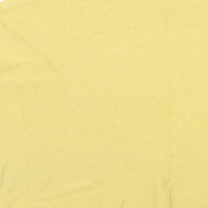 Creative Dezigns Womens Yellow Round Neck Cotton Pullover Jumper Size M - Size M-L
