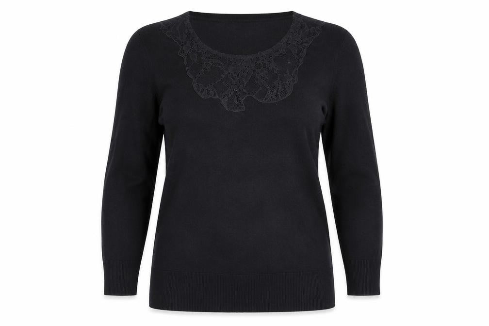 Womens UK Size 8 La Redoute Black Basic T-Shirt