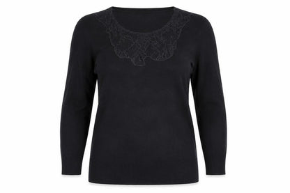 Womens UK Size 8 La Redoute Black Basic T-Shirt