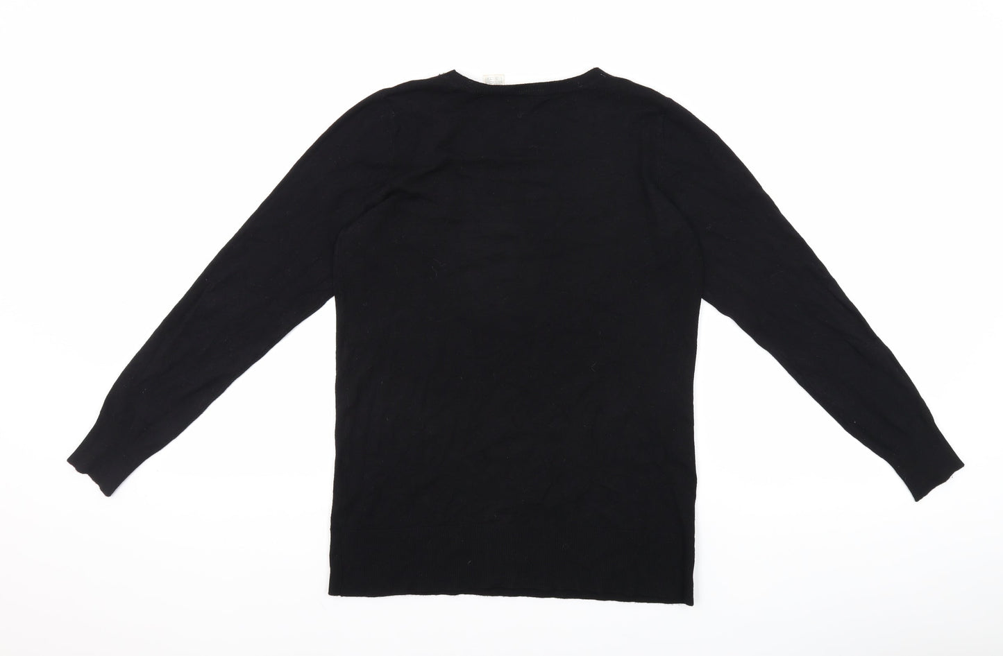 Womens UK Size 8 La Redoute Black Basic T-Shirt