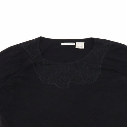 Womens UK Size 8 La Redoute Black Basic T-Shirt