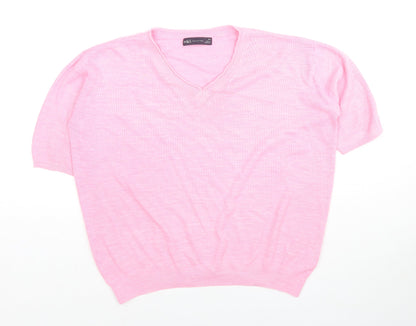 Womens UK Size XS Marks and Spencer Pink Jersey T-Shirt