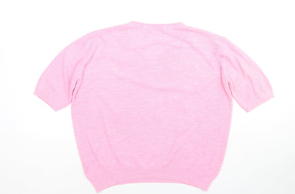 Womens UK Size XS Marks and Spencer Pink Jersey T-Shirt