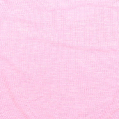 Womens UK Size XS Marks and Spencer Pink Jersey T-Shirt