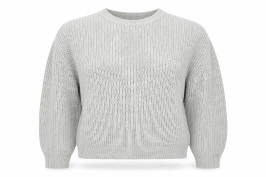 Forever 21 Womens Grey Round Neck Acrylic Pullover Jumper Size S