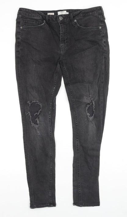 Mens UK Size 34 in Topman Slim Fit Skinny Grey Jeans