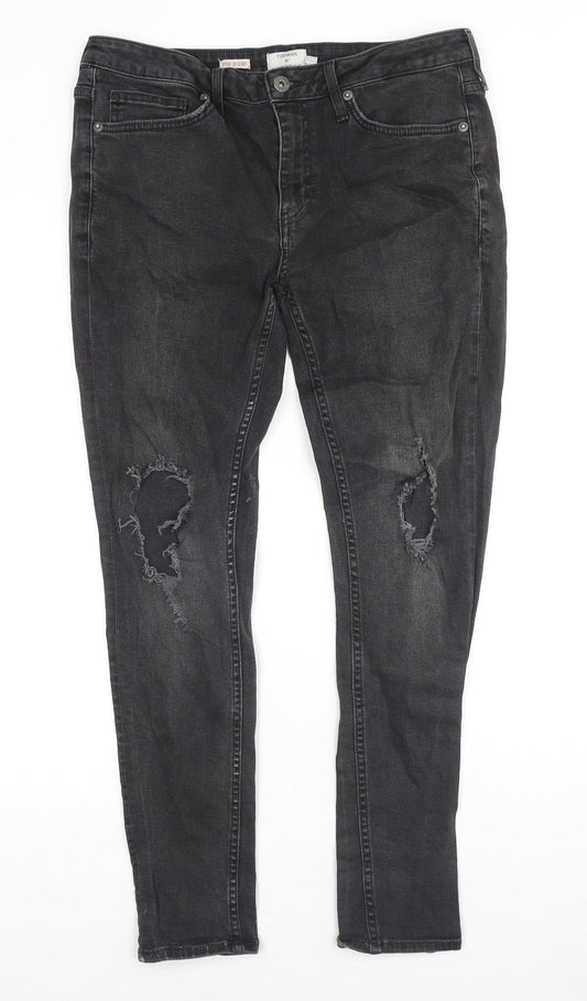 Mens UK Size 34 in Topman Slim Fit Skinny Grey Jeans