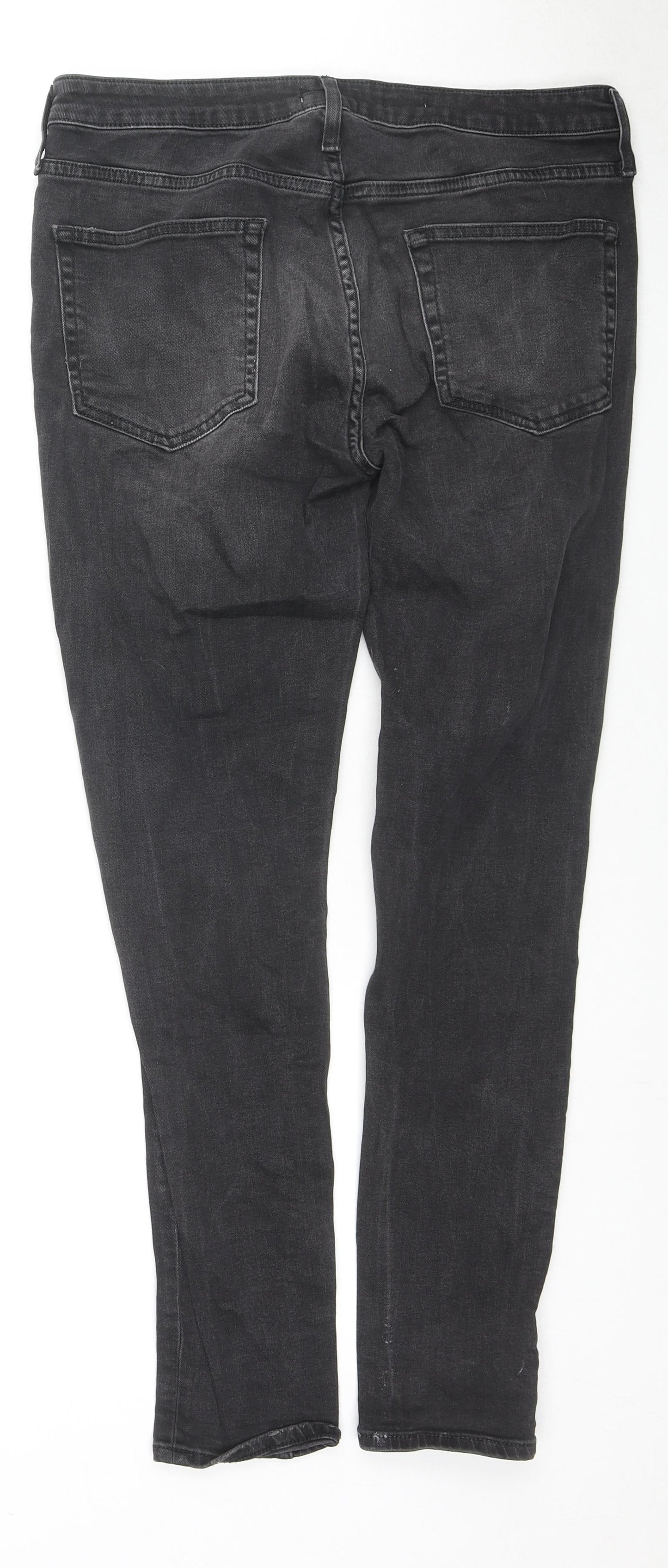Mens UK Size 34 in Topman Slim Fit Skinny Grey Jeans