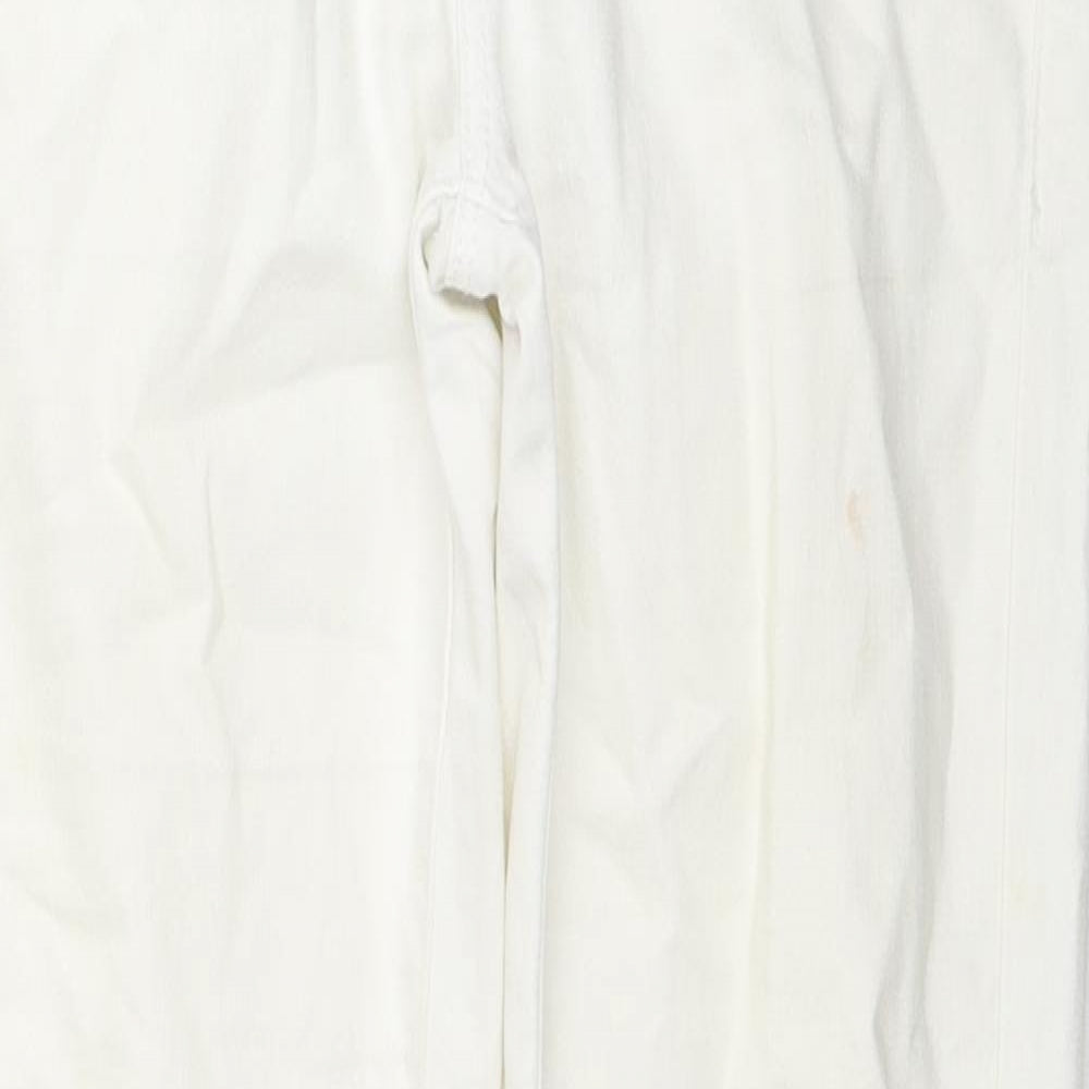 Topshop Womens White Cotton Skinny Jeans Size 30 L30 in Regular Zip