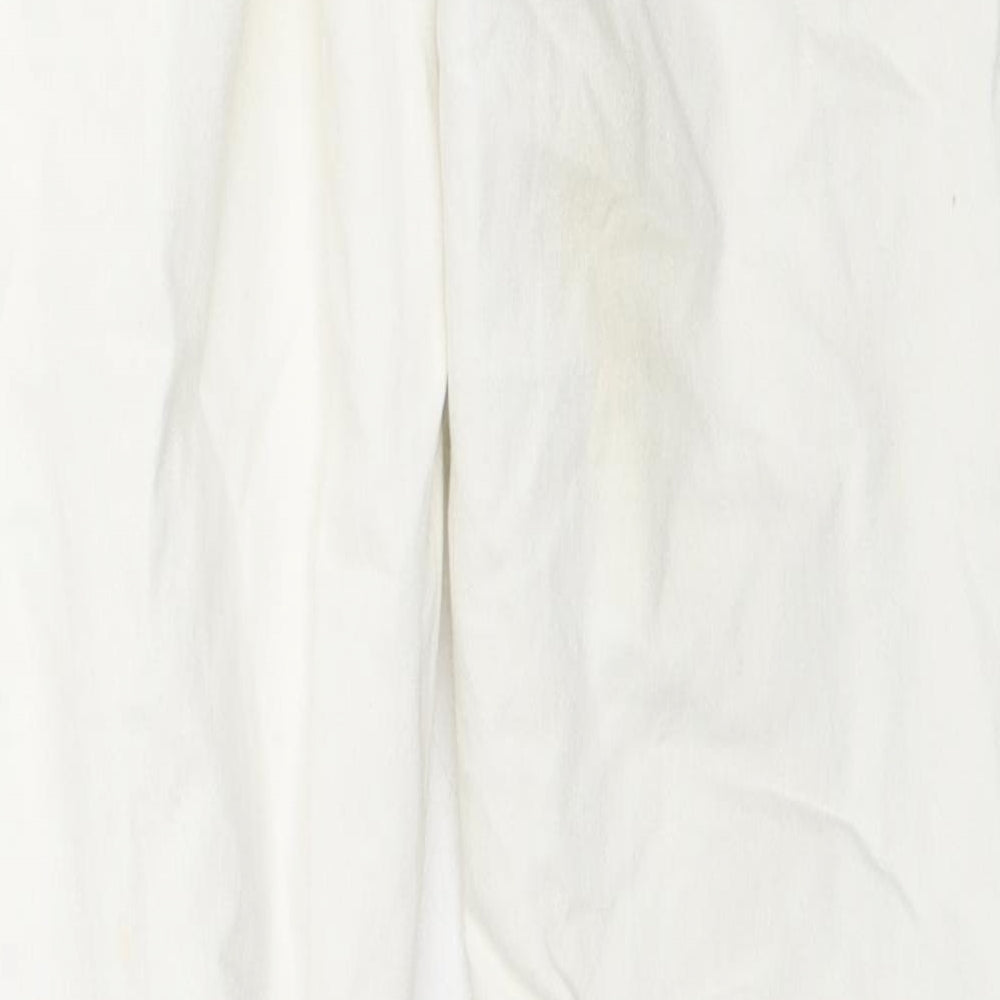 Topshop Womens White Cotton Skinny Jeans Size 30 L30 in Regular Zip