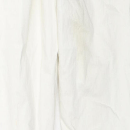 Topshop Womens White Cotton Skinny Jeans Size 30 L30 in Regular Zip