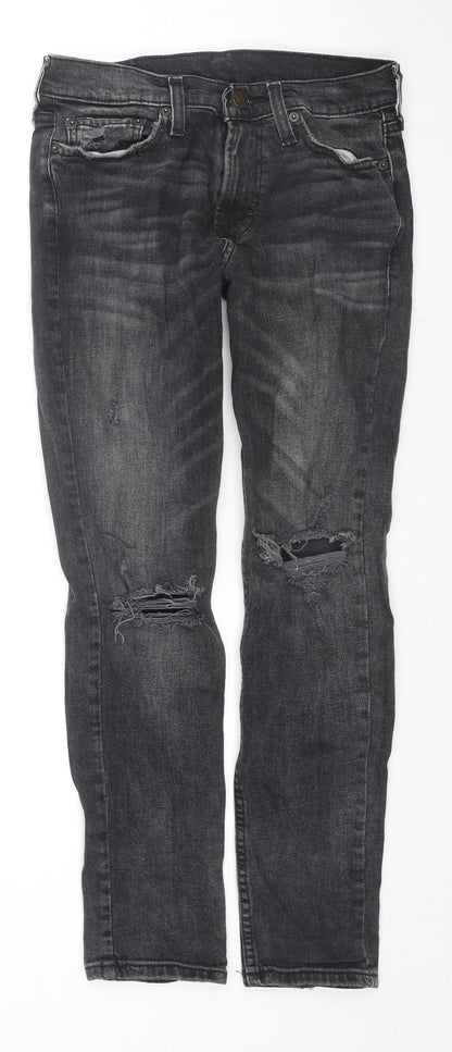 Hollister Womens Black Cotton Skinny Jeans Size 29 in L30 in Regular Zip