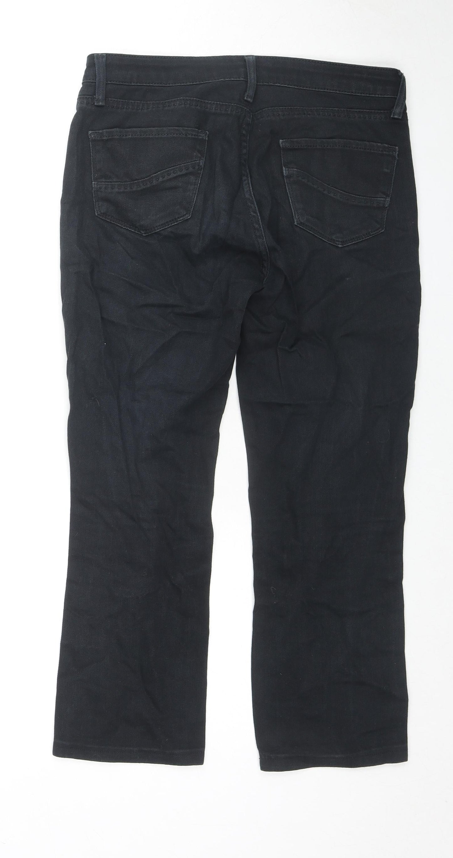Womens UK Size 10 Marks and Spencer Regular Fit Straight Black Jeans