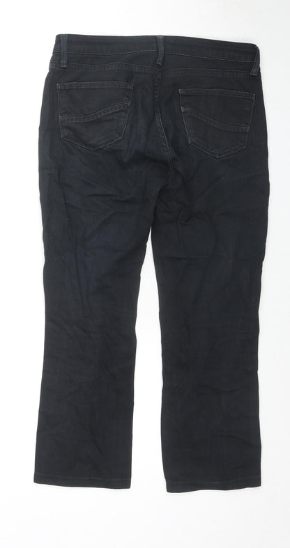 Womens UK Size 10 Marks and Spencer Regular Fit Straight Black Jeans