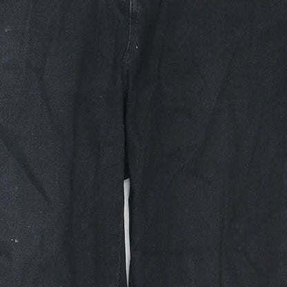 Womens UK Size 10 Marks and Spencer Regular Fit Straight Black Jeans
