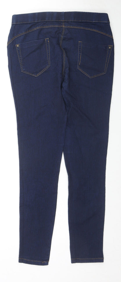 Denim & Co. Womens Blue Cotton Jegging Jeans Size 10 L26 in Regular