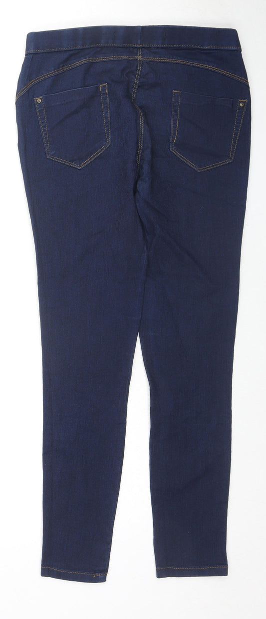 Denim & Co. Womens Blue Cotton Jegging Jeans Size 10 L26 in Regular