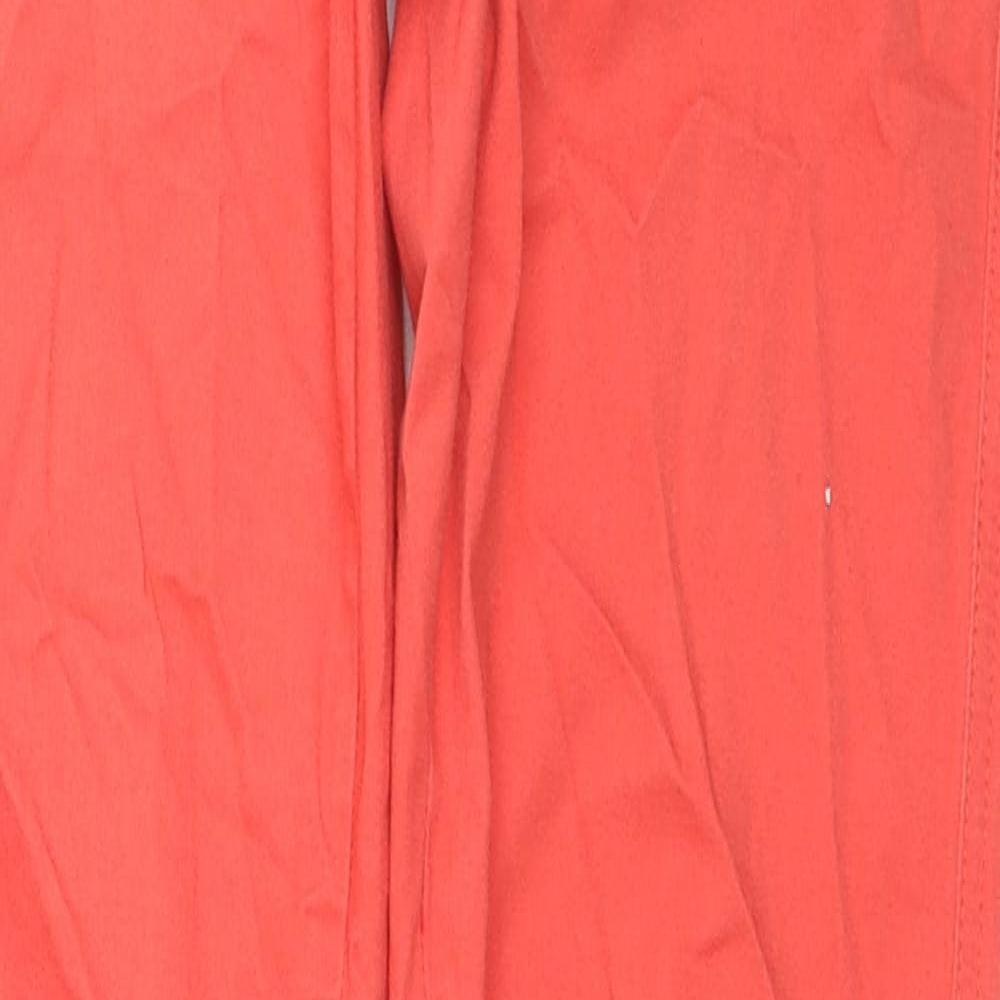 NEXT Womens Red Cotton Skinny Jeans Size 12 L32 in Regular Zip