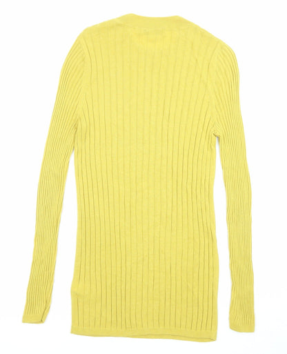 Autograph Womens Green Round Neck Lyocell Pullover Jumper Size 12 - Long line