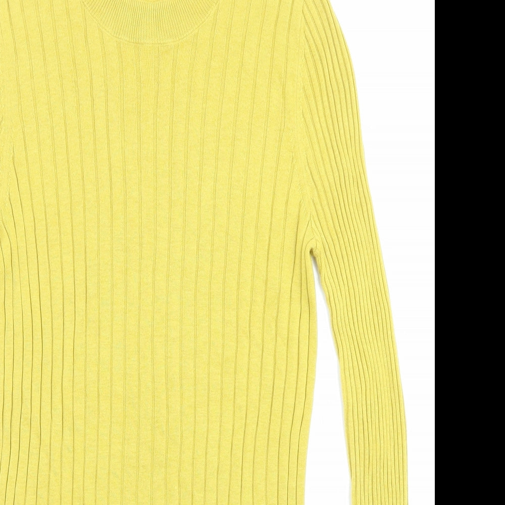 Autograph Womens Green Round Neck Lyocell Pullover Jumper Size 12 - Long line