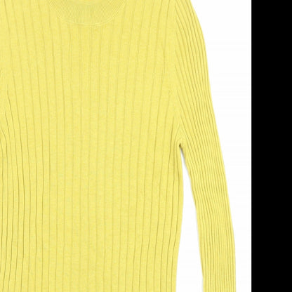 Autograph Womens Green Round Neck Lyocell Pullover Jumper Size 12 - Long line