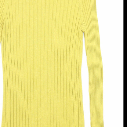 Autograph Womens Green Round Neck Lyocell Pullover Jumper Size 12 - Long line