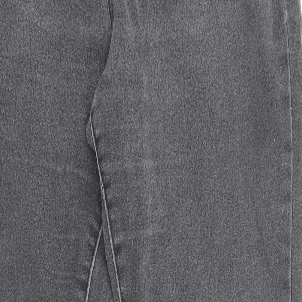 Denim & Co. Womens Grey Cotton Skinny Jeans Size 12 L27 in Regular Zip - Pockets