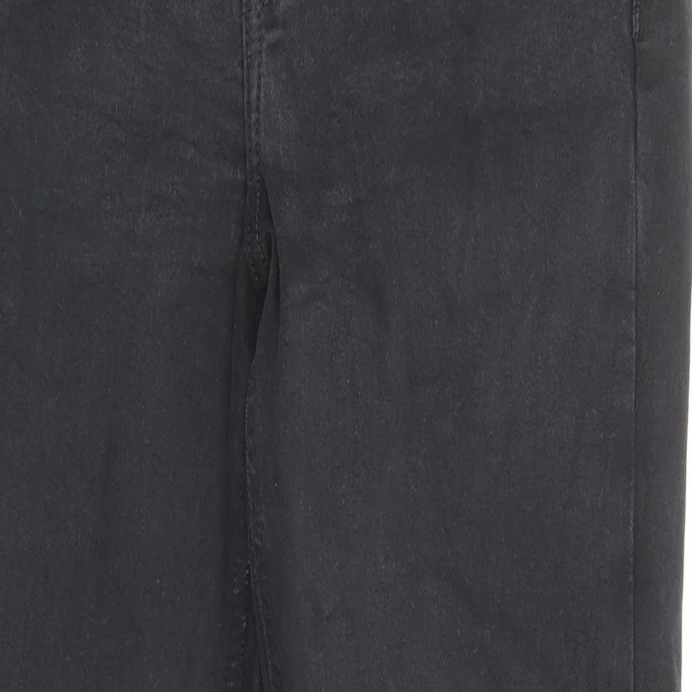 Topshop Womens Black Cotton Skinny Jeans Size 28 in L30 in Regular Zip - Pockets