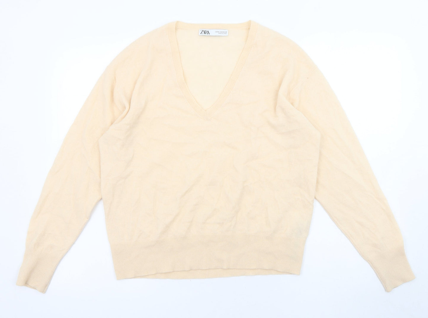 Womens UK Size M Zara Orange Pullover Jumper
