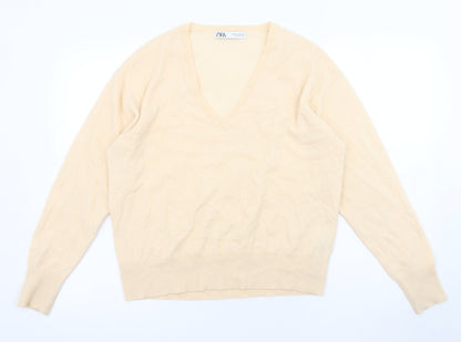 Womens UK Size M Zara Orange Pullover Jumper