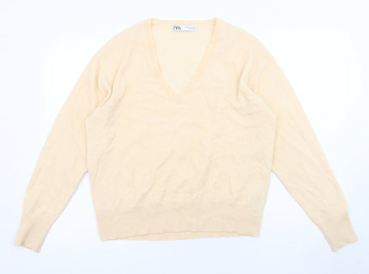 Womens UK Size M Zara Orange Pullover Jumper