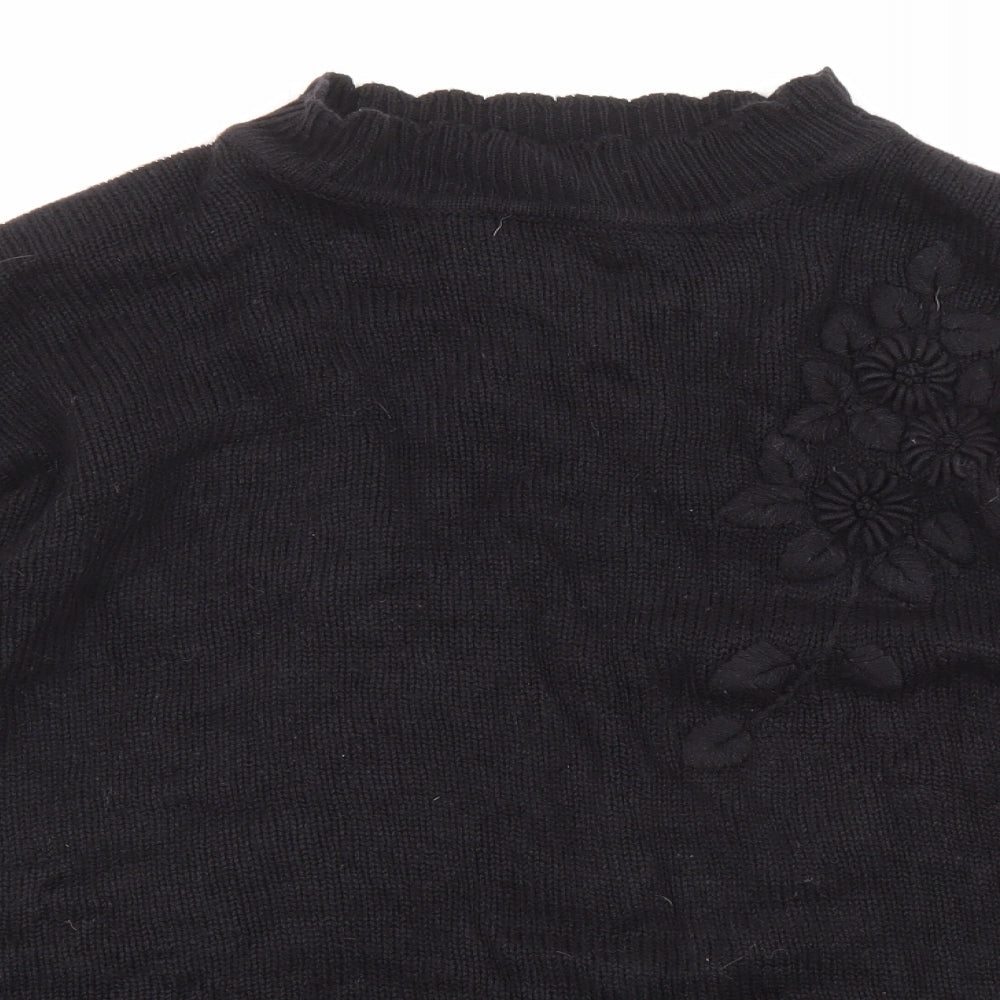 Classics Womens Black Round Neck Acrylic Pullover Jumper Size 16 - Size 16-18