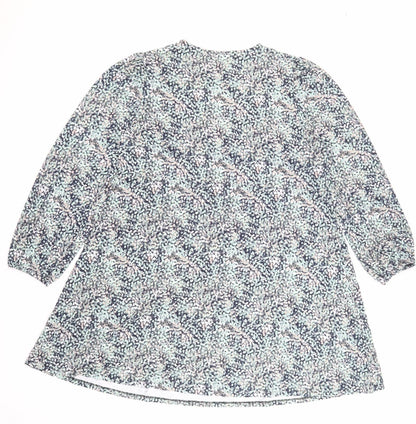 Marks and Spencer Womens Multicoloured Floral Viscose A-Line Size 22 Crew Neck Pullover