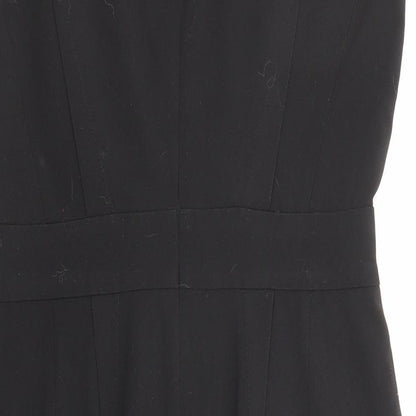 Warehouse Womens Black Polyester A-Line Size 12 V-Neck Zip