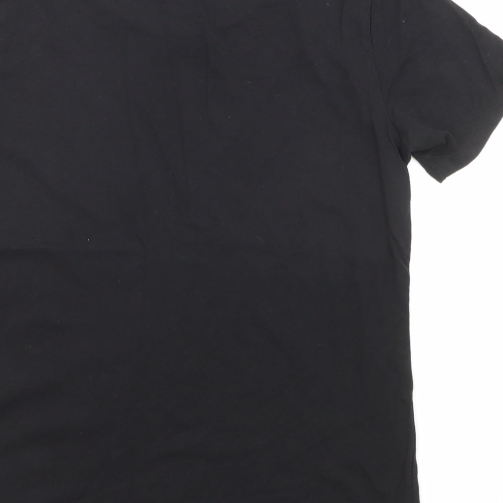 Womens UK Size 8 New Look Black Jersey T-Shirt