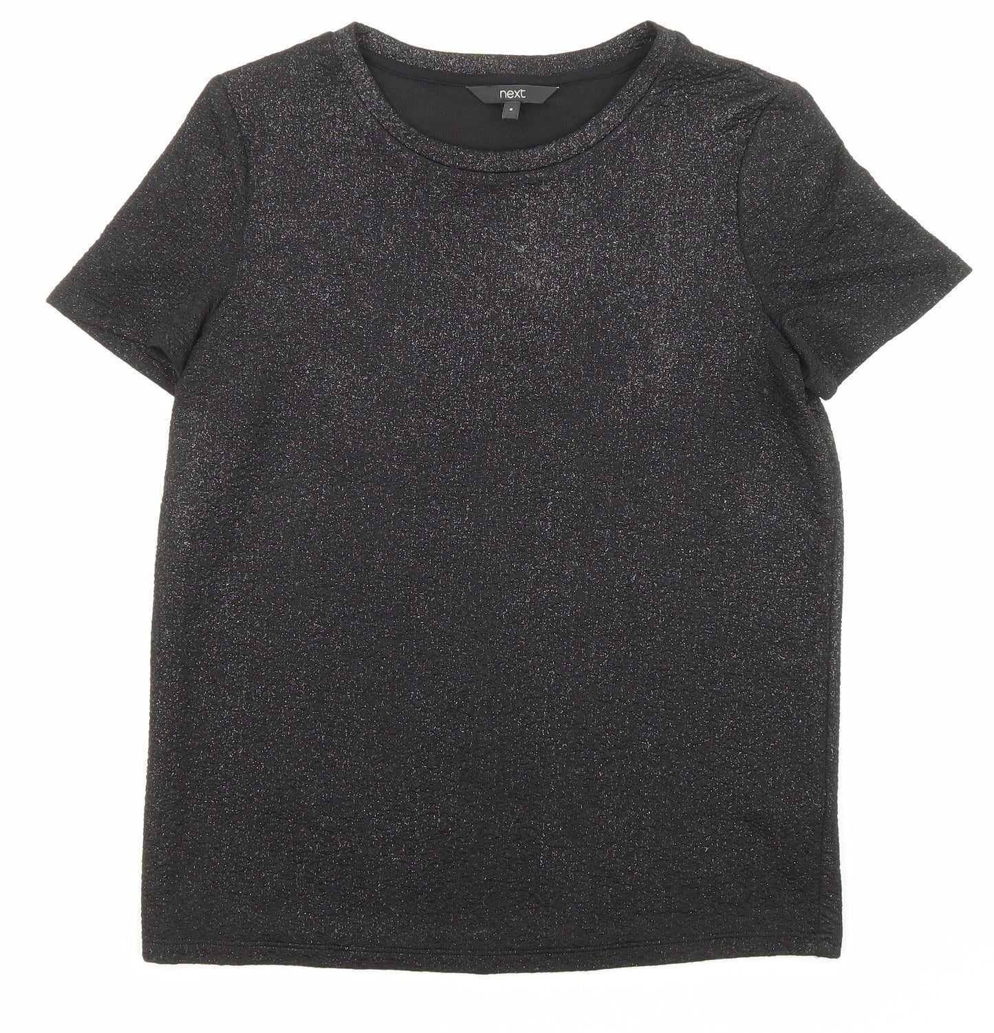 Womens UK Size 8 NEXT Black Basic T-Shirt