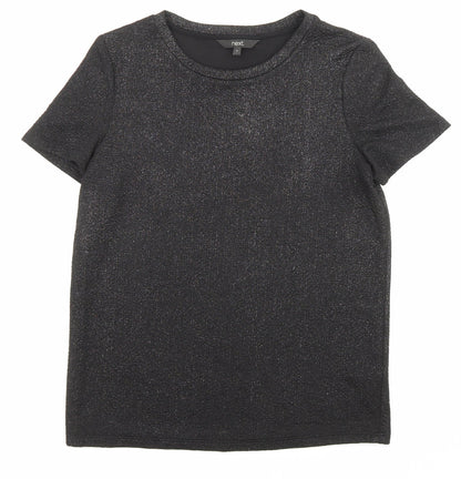 Womens UK Size 8 NEXT Black Basic T-Shirt