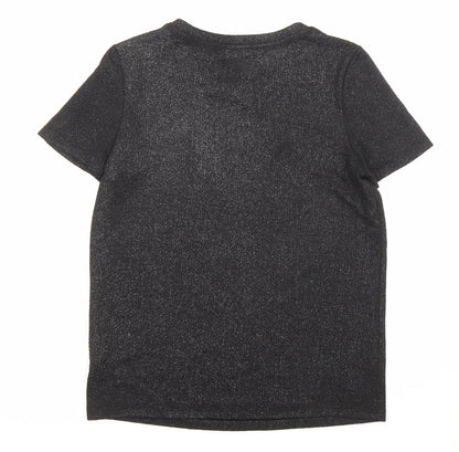 Womens UK Size 8 NEXT Black Basic T-Shirt